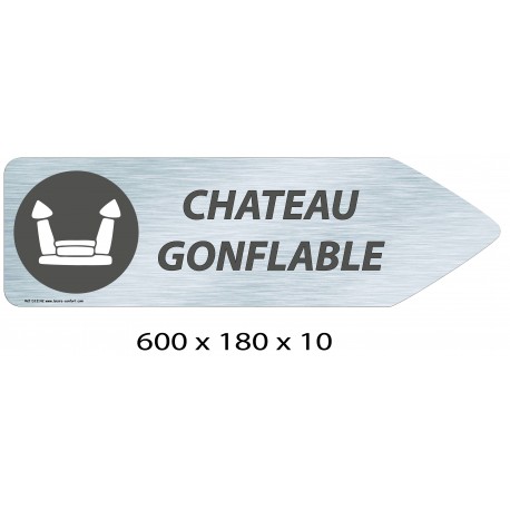 FLECHE SIGNAL CHATEAU GONFLABLE DIRECTIONNEL - 600 X 180 X 10