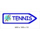 FLECHE SIGNAL TENNIS DIRECTIONNEL -  600 X 180 X 10