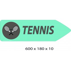 FLECHE SIGNAL TENNIS DIRECTIONNEL -  600 X 180 X 10