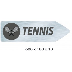 FLECHE SIGNAL TENNIS DIRECTIONNEL -  600 X 180 X 10