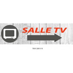 PANNEAU SIGNAL SALLE TV DIRECTIONNEL -  700 X 200 X 10