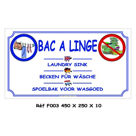 PANNEAU BAC LINGE 4L - 450 X 250 X 10 (copie)