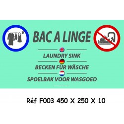 PANNEAU BAC LINGE 4L - 450 X 250 X 10