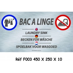 PANNEAU BAC LINGE 4L - 450 X 250 X 10