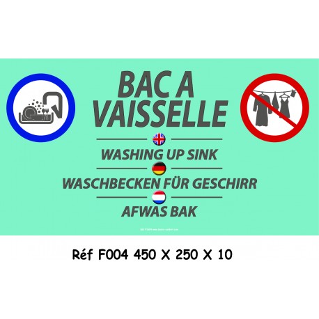 BAC VAISSELLE 4L - 450 X 250 X 10