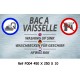 PANNEAU BAC VAISSELLE 4L - 450 X 250 X 10