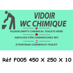 PANNEAU VIDOIR WC CHIMIQUE - 450 X 250 X 10