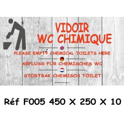 PANNEAU VIDOIR WC CHIMIQUE - 450 X 250 X 10