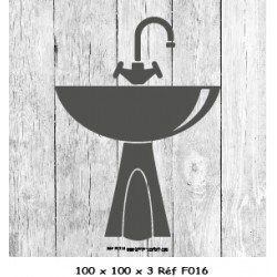 LOGO PORTE LAVABO - 100 X 100 X 3