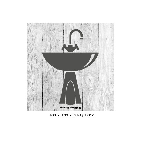 LOGO PORTE LAVABO - 100 X 100 X 3