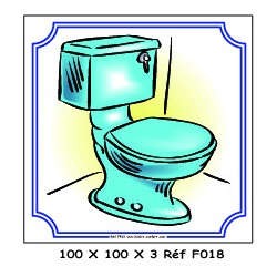 LOGO PORTE WC - 100 X 100 X 3