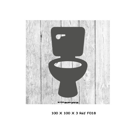 LOGO PORTE WC - 100 X 100 X 3