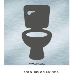 LOGO PORTE WC - 100 X 100 X 3