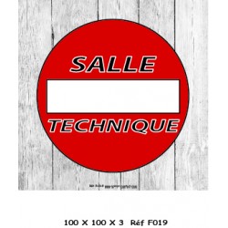 LOGO PORTE SALLE TECHNIQUE - 100 X 100 X 3
