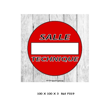 LOGO PORTE SALLE TECHNIQUE - 100 X 100 X 3