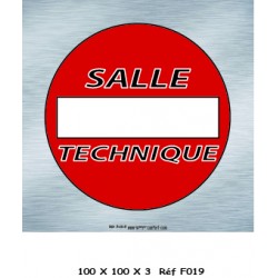 LOGO PORTE SALLE TECHNIQUE - 100 X 100 X 3