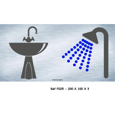 LOGO PORTE LAVABO DOUCHE - 100 X 200 X 3