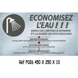 PANNEAU ÉCONOMISEZ L'EAU 4L - 450 X 250 X 10