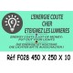 PANNEAU ÉTEIGNEZ LES LUMIÈRES 3L - 450 X 250 X 10