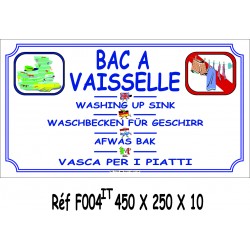 PANNEAU BAC A VAISSELLE 5L - 450 X 250 X 10