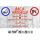 PANNEAU BAC A VAISSELLE 5L - 450 X 250 X 10