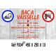 PANNEAU BAC A VAISSELLE 5L - 450 X 250 X 10