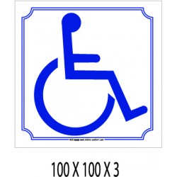 LOGO PORTE HANDICAPE - 100 X 100 X 3