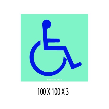 LOGO PORTE HANDICAPE - 100 X 100 X 3