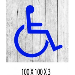 LOGO PORTE HANDICAPE - 100 X 100 X 3