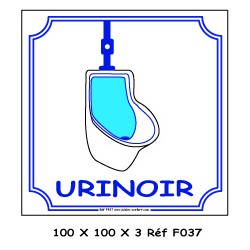 LOGO PORTE URINOIR - 100 X 100 X 3