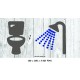 LOGO PORTE WC DOUCHE - 100 X 200 X 3