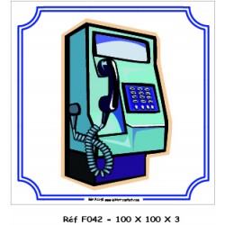 LOGO PORTE TÉLÉPHONE - 100 X 100 X 3