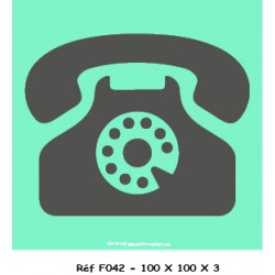 LOGO PORTE TÉLÉPHONE - 100 X 100 X 3