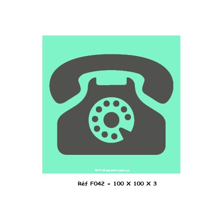 LOGO PORTE TÉLÉPHONE - 100 X 100 X 3