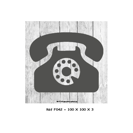 LOGO PORTE TÉLÉPHONE - 100 X 100 X 3