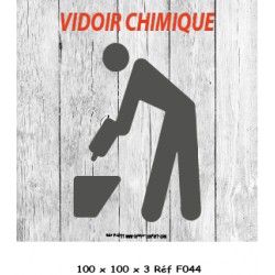 LOGO PORTE WC CHIMIQUE - 100 X 100 X 3