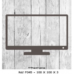 LOGO PORTE TÉLÉ- 100 X 100 X 3