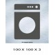 LOGO PORTE MACHINE A LAVER - 100 X 100 X 3