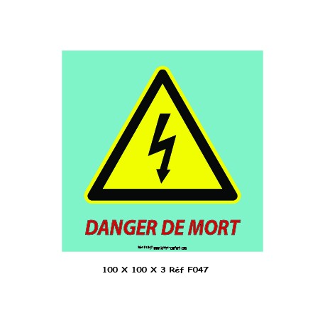 LOGO PORTE DANGER - 100 X 100 X 3