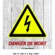 LOGO PORTE DANGER - 100 X 100 X 3