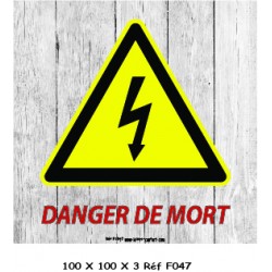 LOGO PORTE DANGER - 100 X 100 X 3