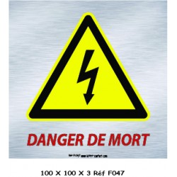 LOGO PORTE DANGER - 100 X 100 X 3