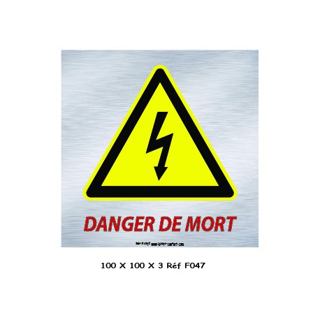 LOGO PORTE DANGER - 100 X 100 X 3