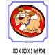 LOGO PORTE CHIEN INTERDIT - 100 X 100 X 3