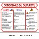 CONSIGNE SÉCURITÉ F / E- 450 X 350 X 5