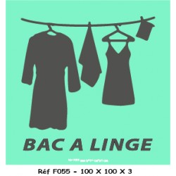 LOGO PORTE BAC A LINGE - 100 X 100 X 3