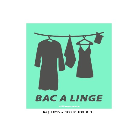 LOGO PORTE BAC A LINGE - 100 X 100 X 3