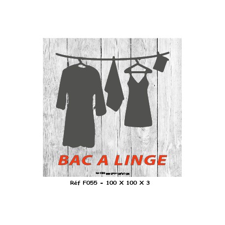 LOGO PORTE BAC A LINGE - 100 X 100 X 3