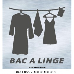 LOGO PORTE BAC A LINGE - 100 X 100 X 3