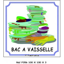 LOGO PORTE BAC A VAISSELLE - 100 X 100 X 3